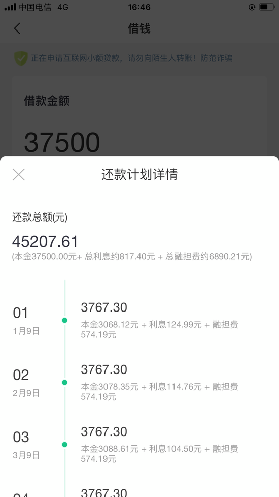 省呗贷款综合年化利率36%？源于背后的高额融担费